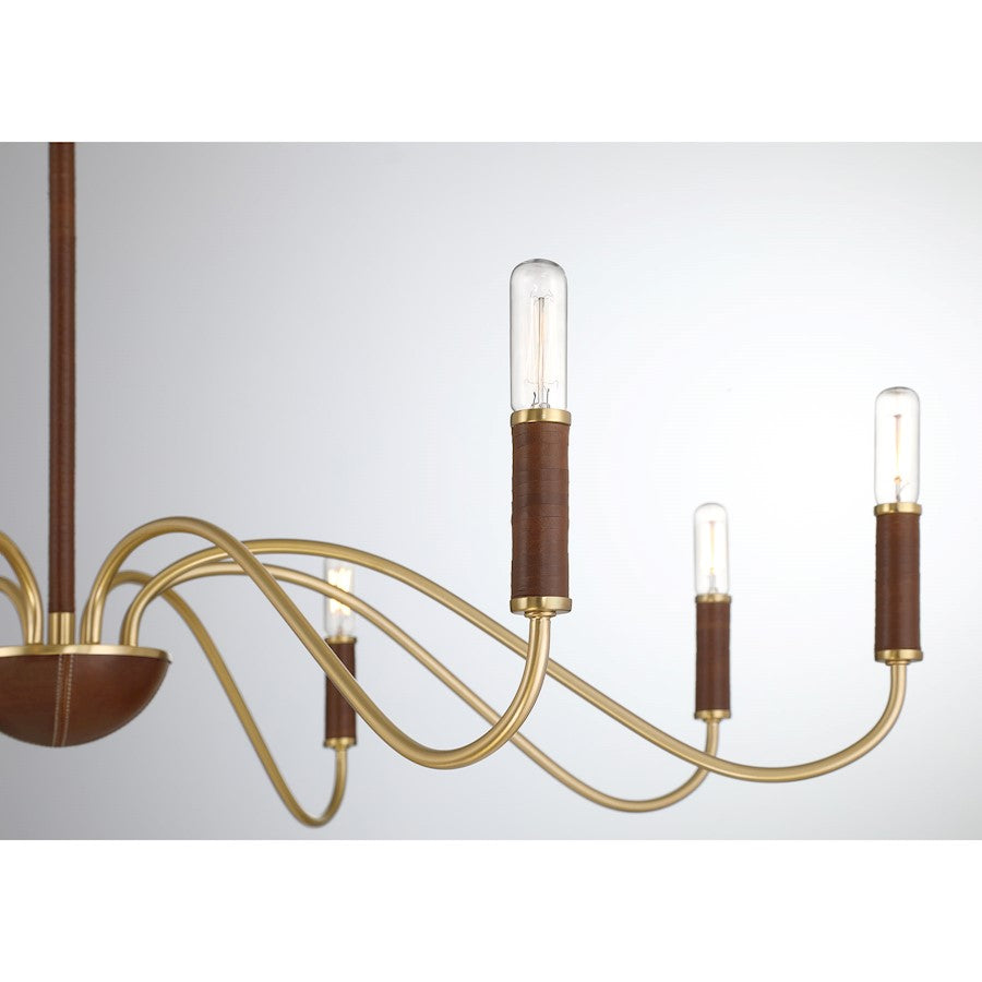 Savoy House Abeline 8 Light Chandelier, Warm Brass