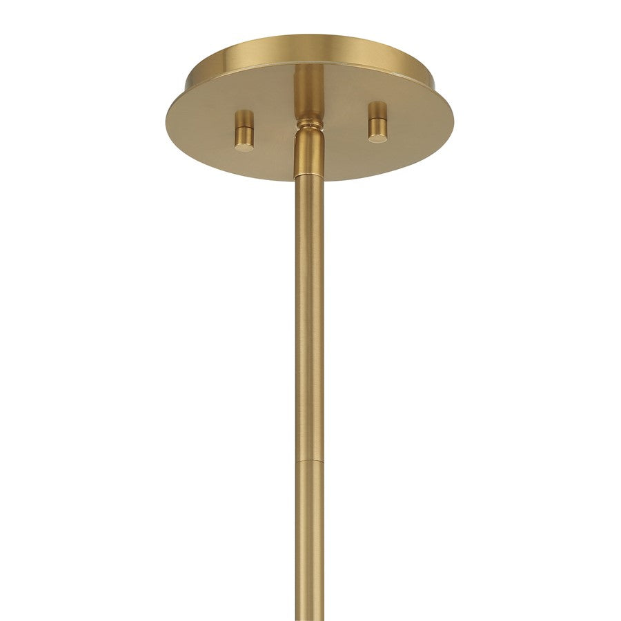 Savoy House Farrell 6 Lt Chandelier, White Opal, Warm Brass