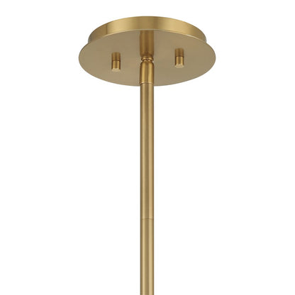 Savoy House Farrell 6 Lt Chandelier, White Opal, Warm Brass