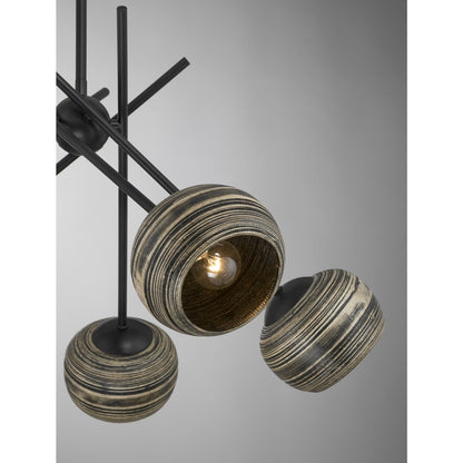 Savoy House Jasper 5 Lt Chandelier, Spun, Matte Black