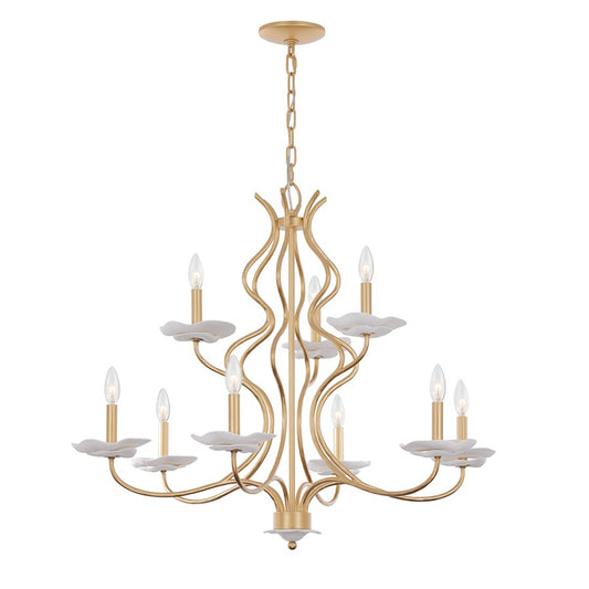 Savoy House Lilly 9 Lt Chandelier, Royal Gold
