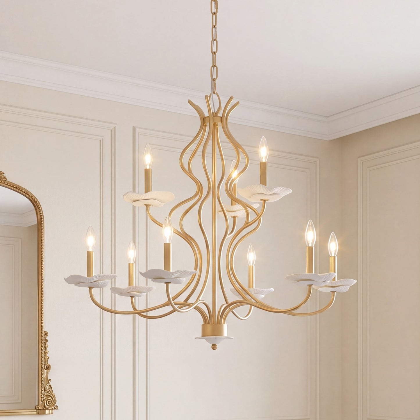 Savoy House Lilly 9 Lt Chandelier, Royal Gold