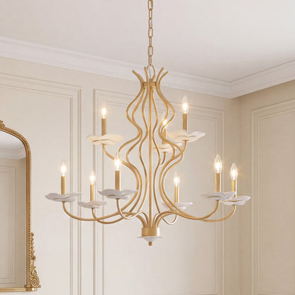 Savoy House Lilly 9 Lt Chandelier, Royal Gold
