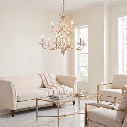 Savoy House Lilly 9 Lt Chandelier, Royal Gold