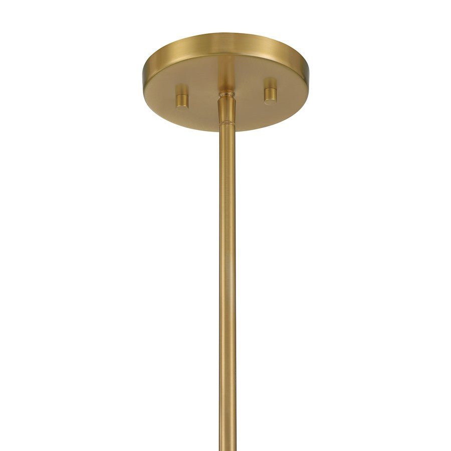Savoy Essentials Holton 4Lt 20" Chandelier, Brass/Clear Ribbed