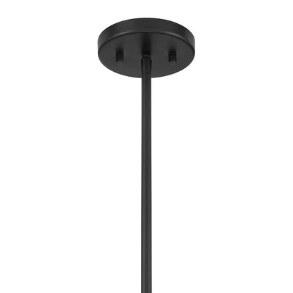 Savoy Essentials Holton 4Lt 20" Chandelier, Black/Clear Ribbed