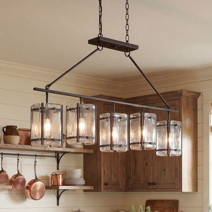 Glenwood 5-Light Linear Chandelier, English Bronze