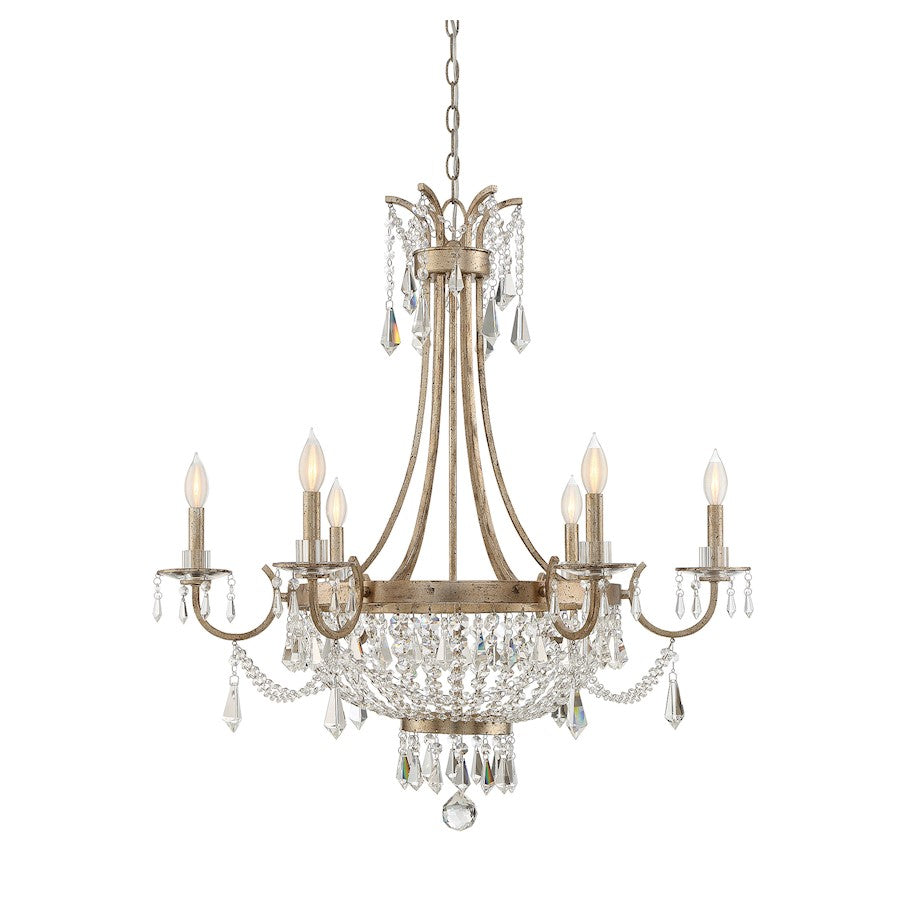 6 Light Chandelier, Avalite