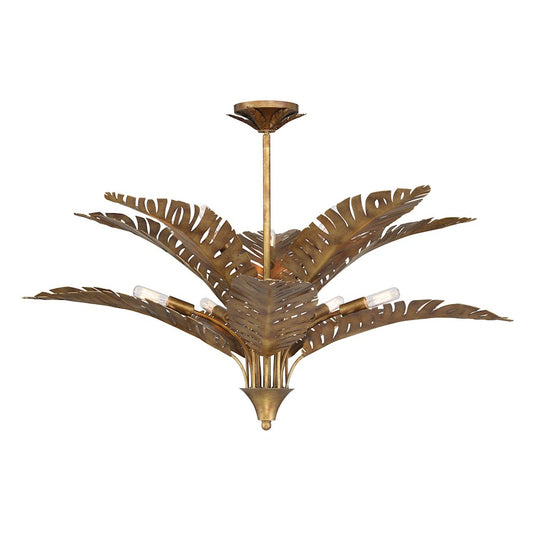 Savoy House Palmera 10 Light Chandelier, Gold Vein