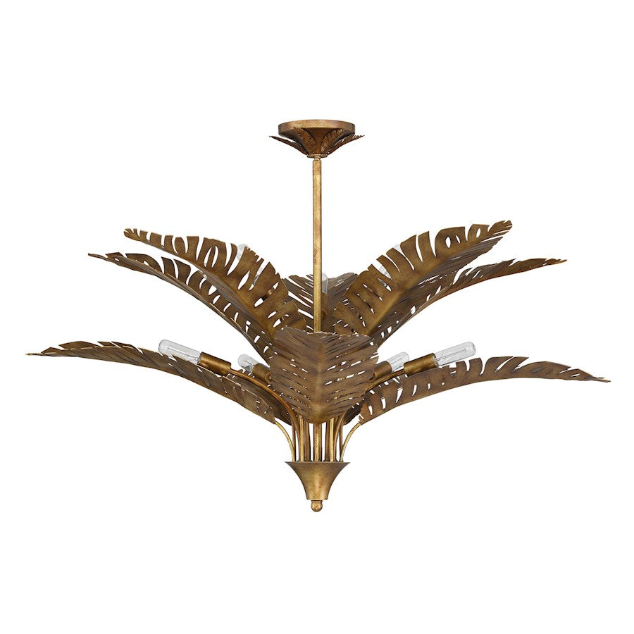 Savoy House Palmera 10 Light Chandelier, Gold Vein