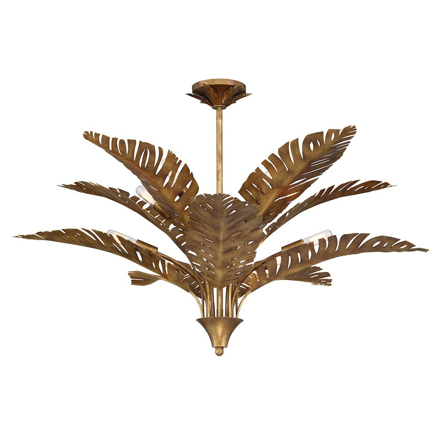 Savoy House Palmera 10 Light Chandelier, Gold Vein