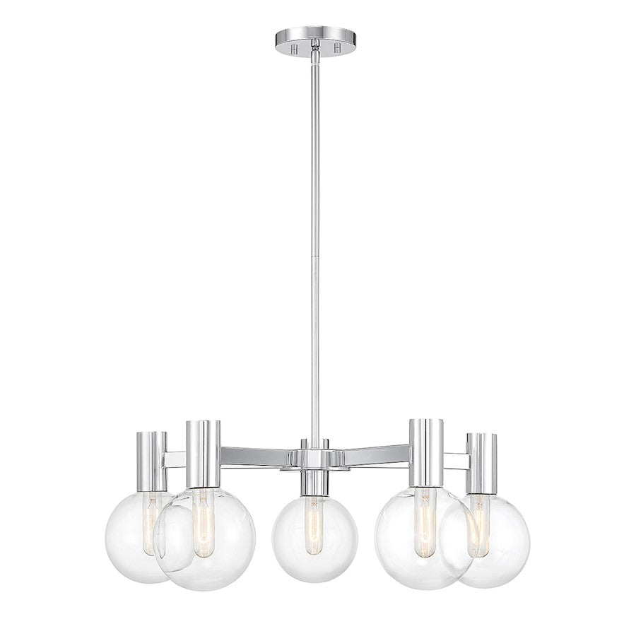 Savoy House Wright 5-Light Chandelier, Chrome - 1-3073-5-11