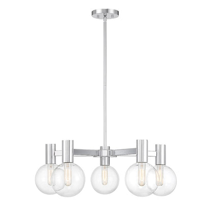 5-Light Chandelier, Chrome