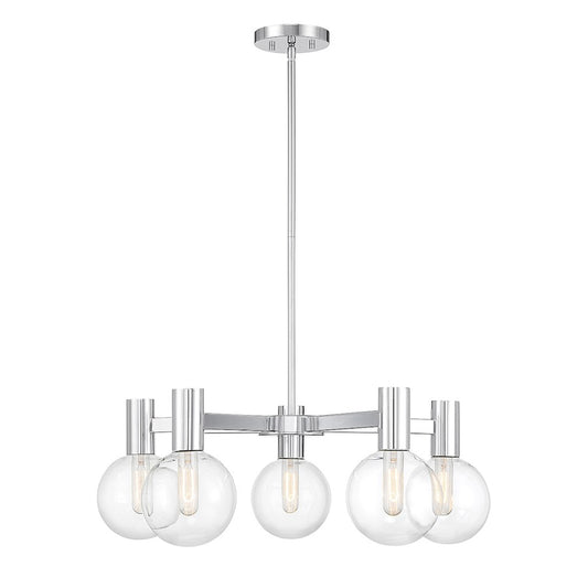 5-Light Chandelier, Chrome