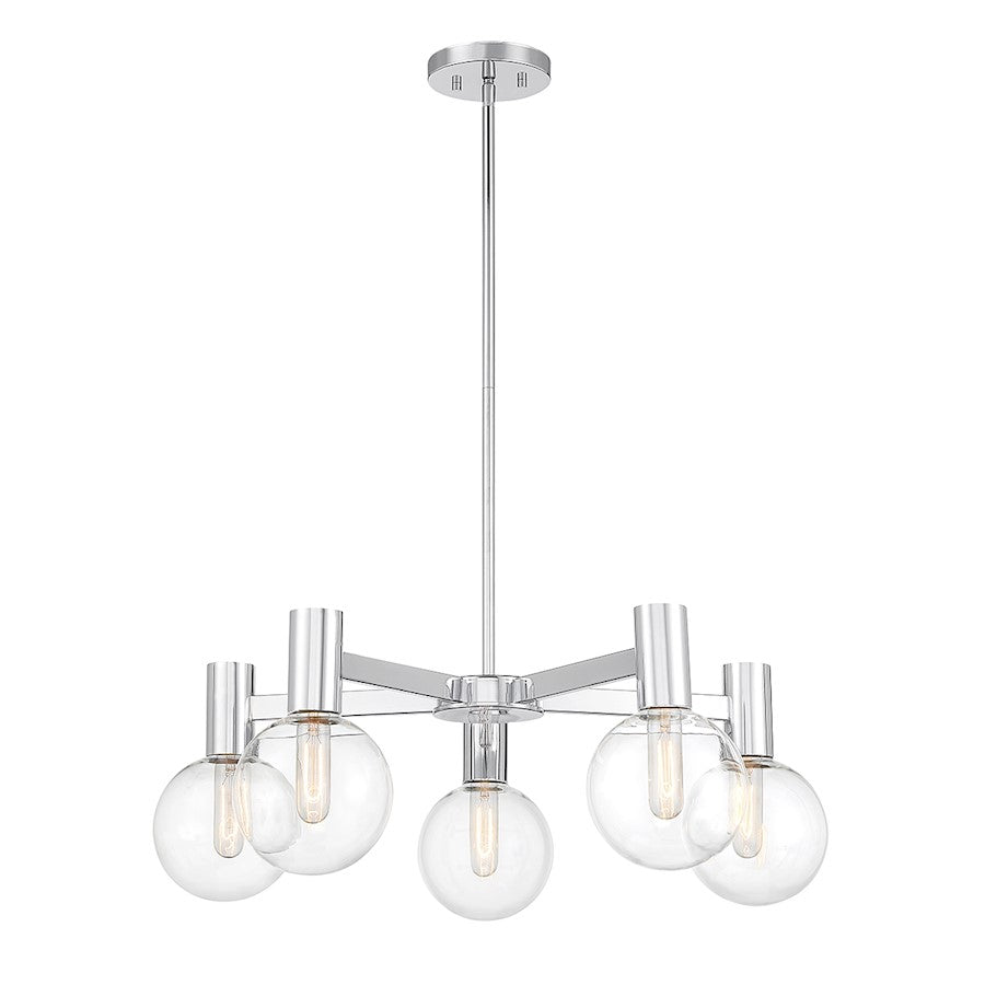 5-Light Chandelier, Chrome