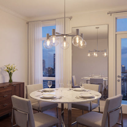 5-Light Chandelier, Chrome