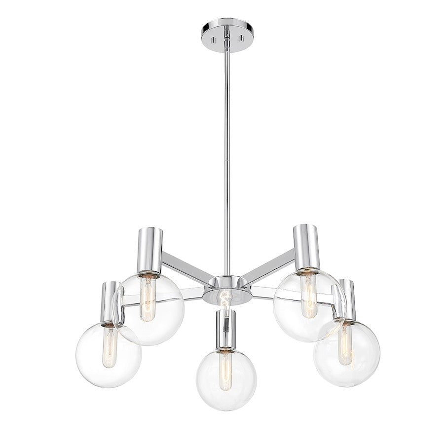 5-Light Chandelier, Chrome