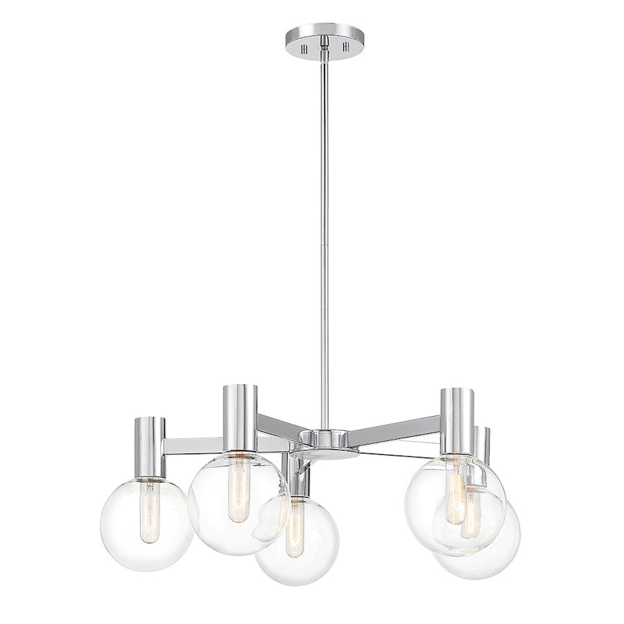 5-Light Chandelier, Chrome