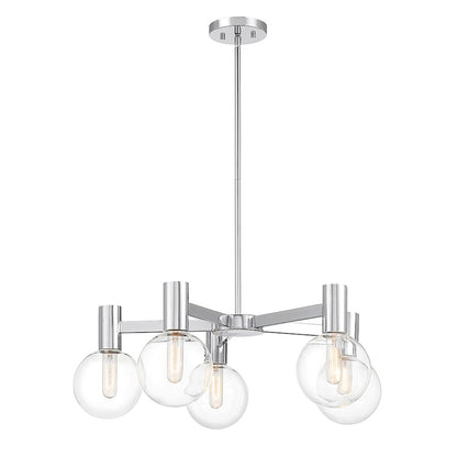 5-Light Chandelier, Chrome