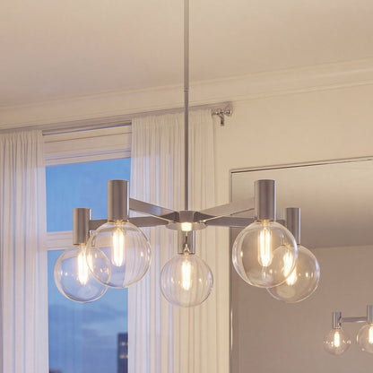 5-Light Chandelier, Chrome