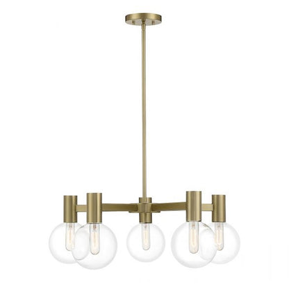 5-Light Chandelier, Warm Brass