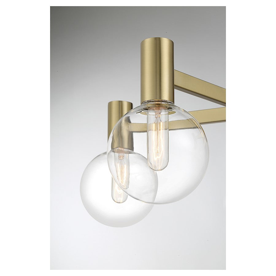 5-Light Chandelier, Warm Brass