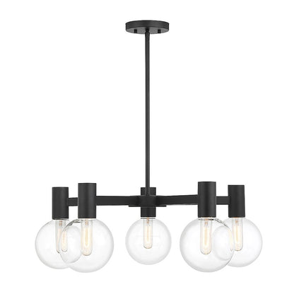 5-Light Chandelier, Matte Black