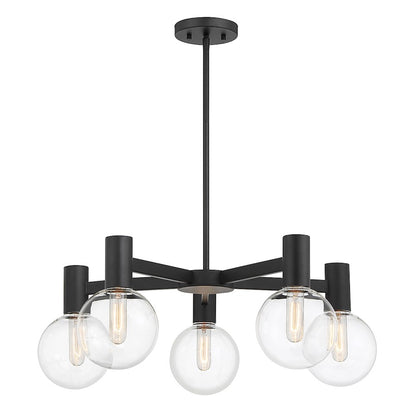 5-Light Chandelier, Matte Black