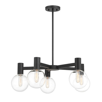 5-Light Chandelier, Matte Black