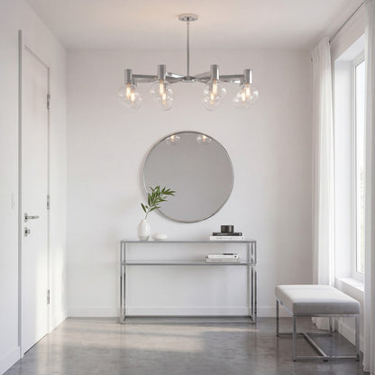 8-Light Chandelier, Chrome