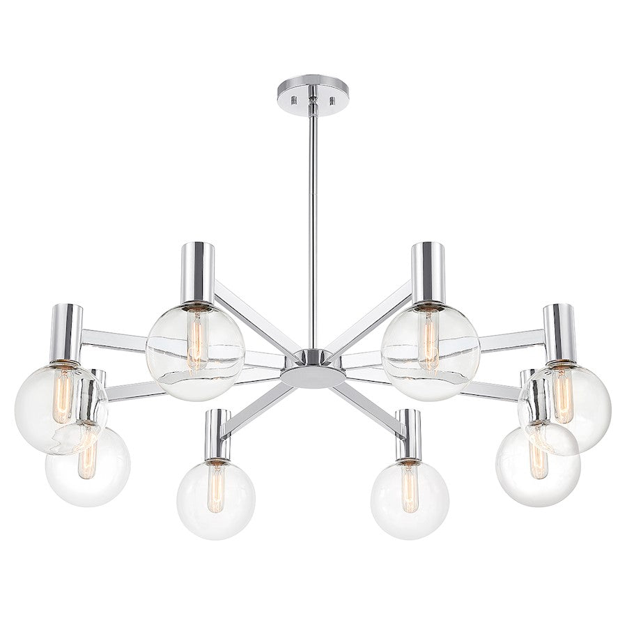 8-Light Chandelier, Chrome