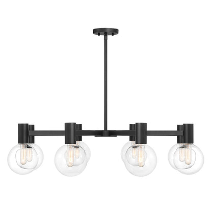 8-Light Chandelier, Matte Black