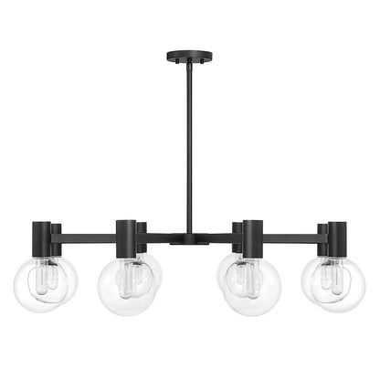 8-Light Chandelier, Matte Black