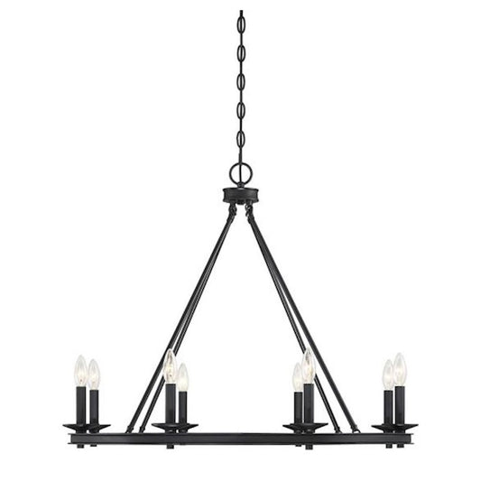 8 Light Chandelier, Classic Bronze