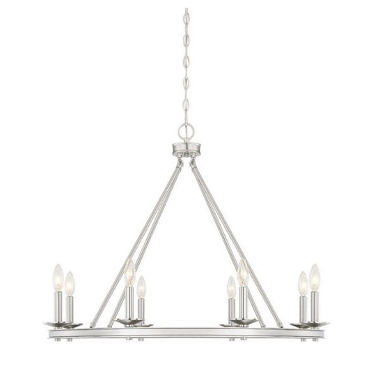 Savoy House Middleton 8-Light Chandelier, Satin Nickel - 1-308-8-SN