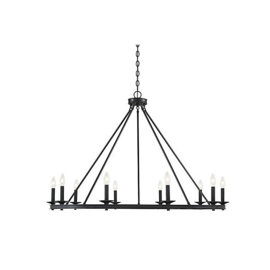 Savoy House Middleton 10-Light Chandelier, Matte Black - 1-310-10-89