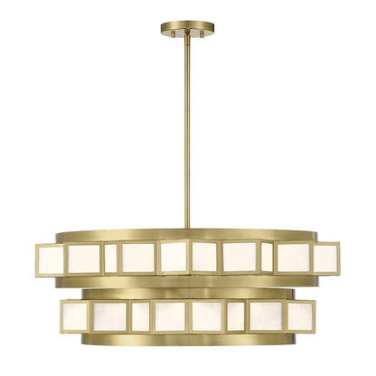 Savoy House Gideon 6-Light Chandelier, Warm Brass - 1-3166-6-322