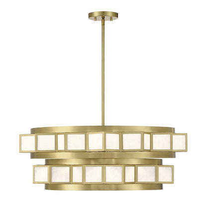 4-Light Chandelier, Warm Brass