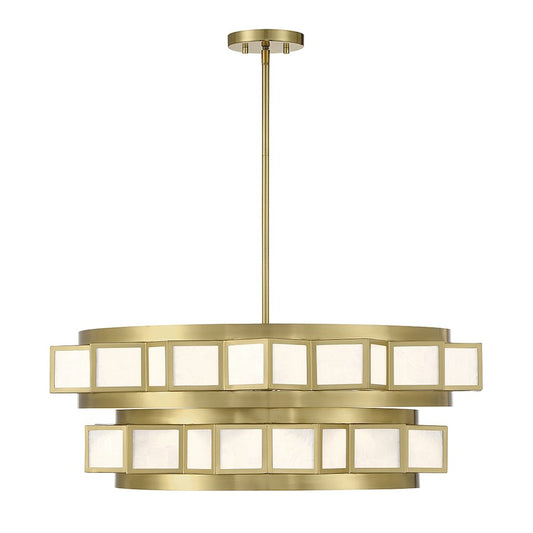 4-Light Chandelier, Warm Brass