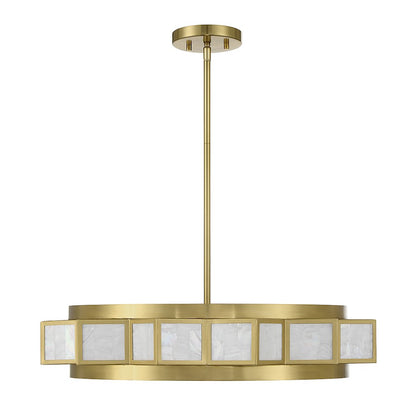 4-Light Chandelier, Warm Brass