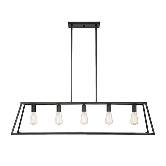 Savoy House Denton 5-Light Linear Chandelier, Classic Bronze - 1-327-5-44