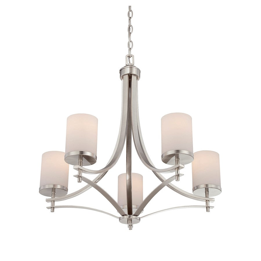 Colton 5-Light Chandelier, Satin Nickel