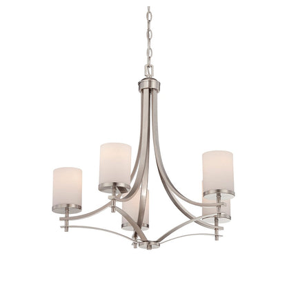 Colton 5-Light Chandelier, Satin Nickel