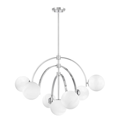 7-Light Chandelier, Polished Chrome