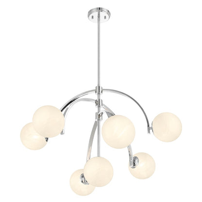 7-Light Chandelier, Polished Chrome