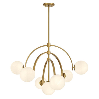 Marias 7-Light Chandelier, Warm Brass