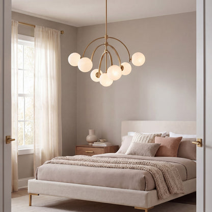Marias 7-Light Chandelier, Warm Brass