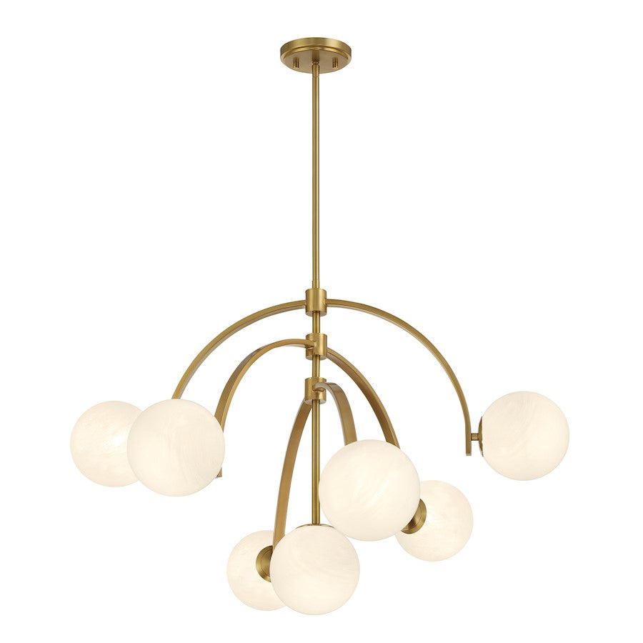 Marias 7-Light Chandelier, Warm Brass