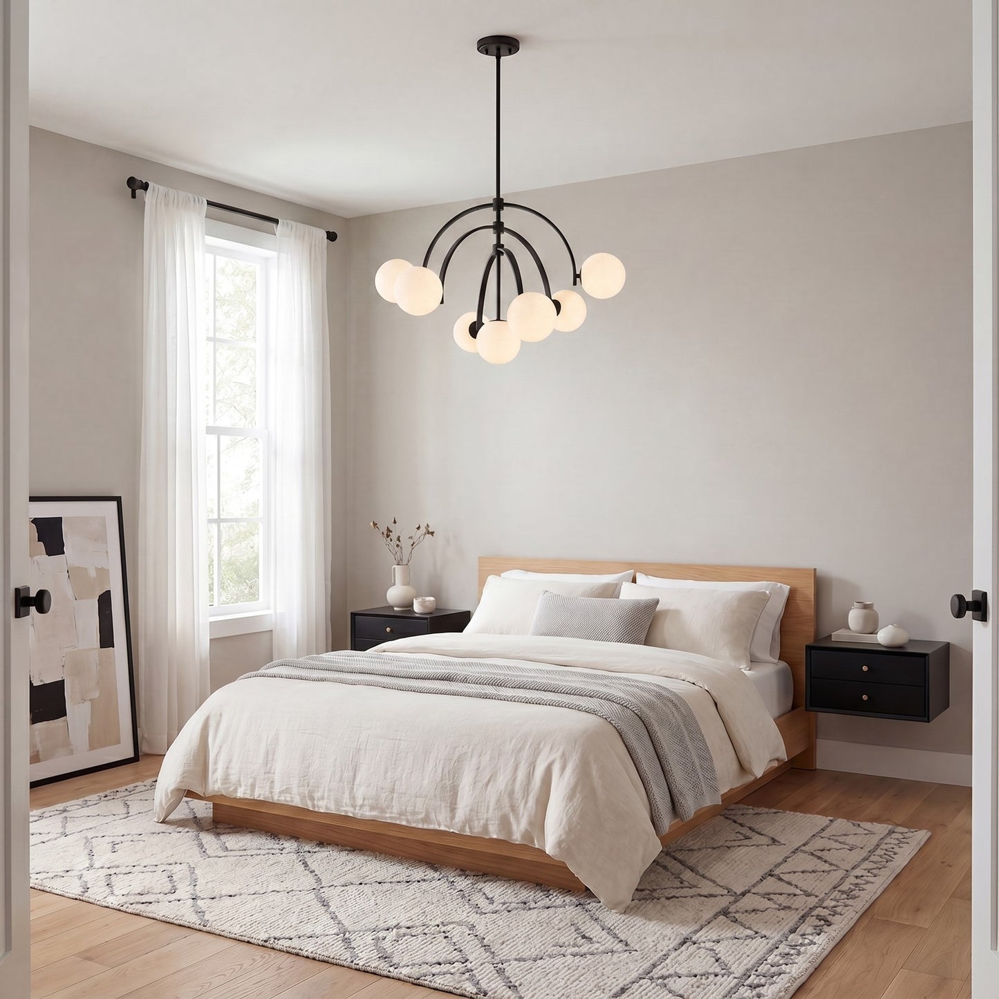 Marias 7-Light Chandelier, Matte Black