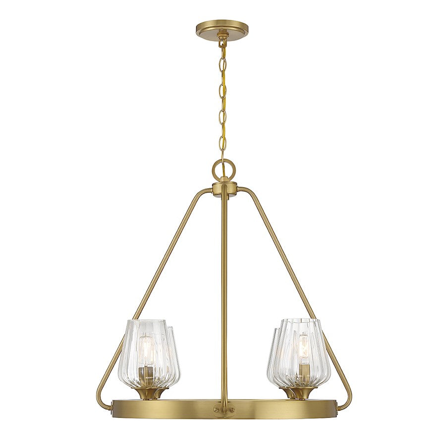 4-Light Chandelier, Matte Black